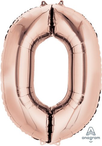 rose gold 0 balloon