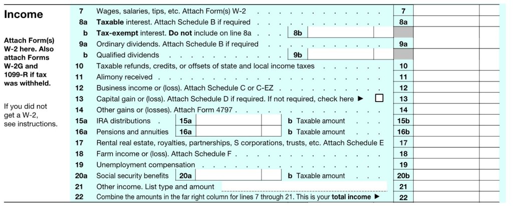 1040 Income