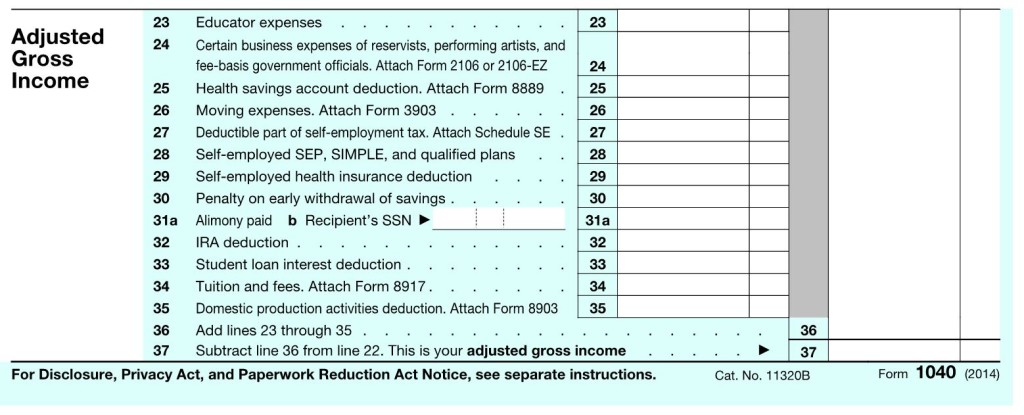 1040 Adjusted Gross Income