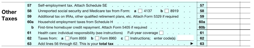 1040 Other Taxes